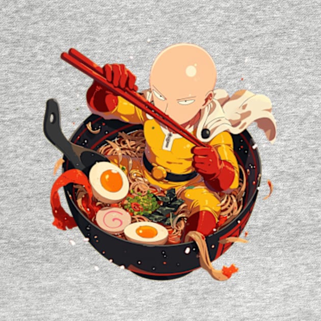 saitama in noodles by retinac 